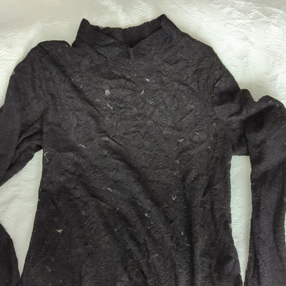 Long Sleeve Floral Lace Shirt